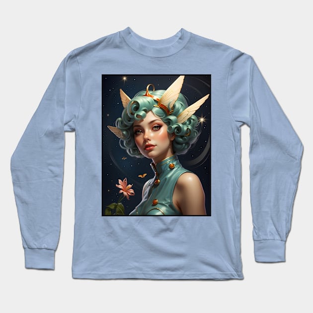 Space Fairy Long Sleeve T-Shirt by VivaLaRetro